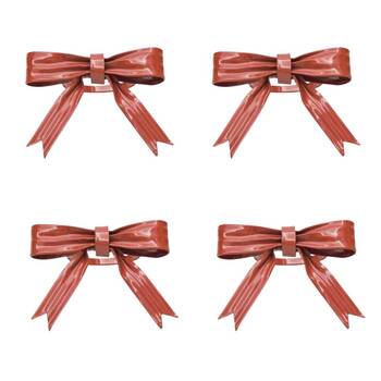 4x Urban Bow Napkin Metal Ring Table Organiser Rose 6cm 