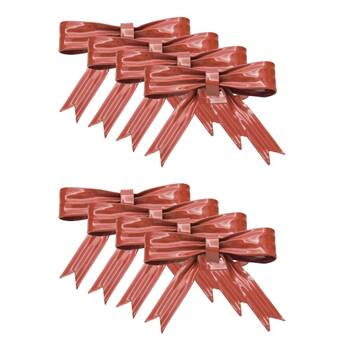 8PK Urban Bow Napkin Metal Ring Table Organiser Rose 6cm 