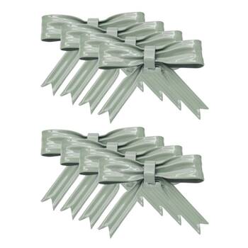 8PK Urban Bow Napkin Metal Ring Table Organiser Sage 6cm 