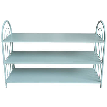 LVD Archie Wood Metal 120x80cm Display Shelves Stand Rack - Sky