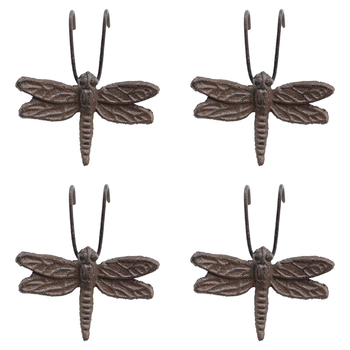 4PK LVD Rustic 8.5cm Pot Hanger Dragonfly Ornament Decor - Brown