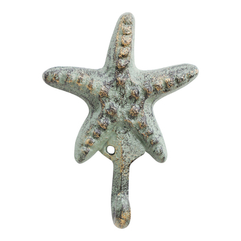 LVD Cast Iron 13cm Antique Starfish Hook Clothes Hanger Home Decor