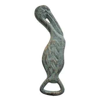 LVD Cast Iron Pelican 16.5cm Manual Bottle Opener - Teal