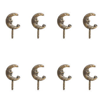 8PK LVD Cast Iron Wall Hook Home Decor 9x16cm - Celestial Moon