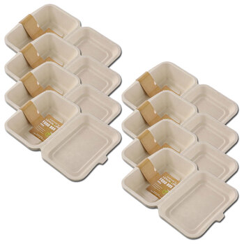 64pc Lemon And Lime 600ml Eco Sugarcane Food Box Natural
