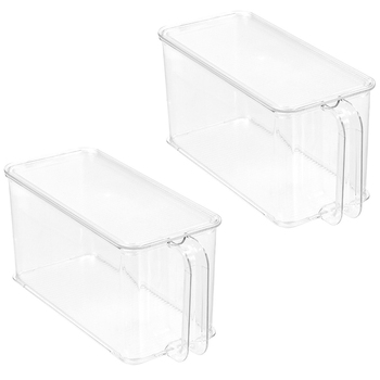2PK Boxsweden Crystal Easy Access Storer w/ Lid 4.5L/32cm Organiser