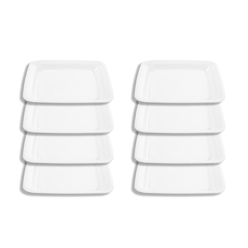 8PK Lemon & Lime Square 40x40cm Serving Platter - White