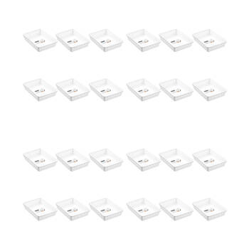 24PK Boxsweden Star Organiser Tray Versatile Sleek Rectangular 33x24x6.5cm White