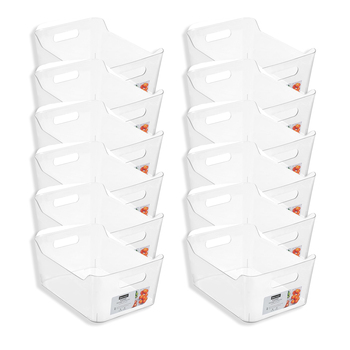 12PK Boxsweden Crystal Food Storage Container 25x18cm Medium - Clear