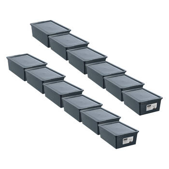 12PK Boxsweden Essentials Storage Organiser Stackable Tub/Box 10.5L/36x26cm Assorted