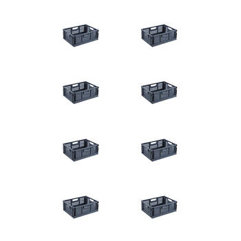 8PK Boxsweden Foldaway Storage Basket Organiser 14L 40x29.5x14.5cm Assorted