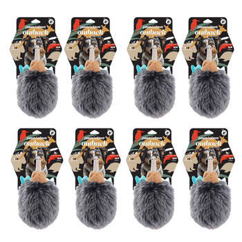 8PK Paws And Claws Outback Buddies Echidna Sqeauky Plush Dog Toy 23x18x12cm