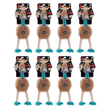8PK Paws And Claws Outback Buddies Emu Sqeauky Plush Dog Toy 30x12x12cm