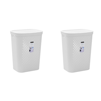 2PK Boxsweden Diamond 56L Laundry Basket Hamper - Assorted