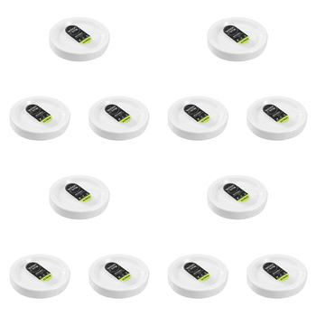 300pc Lemon & Lime Reusable Plastic Serving Plate 22.5cm - White