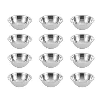 12PK Lemon & Lime High-Quality Durable Stainless Steel Sleek Mixing Bowl 20cm