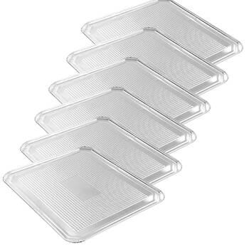 6x 3pc Lemon and Lime Aluminium Foil Rectangle Oven Liner Tray 46x40cm 