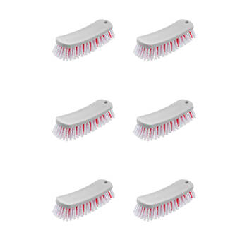 6PK Boxsweden Cleaning Essentials Prime Universal Scrubbing Brush Grey/White