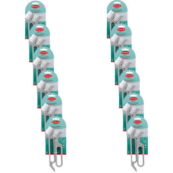 12x 2pc Boxsweden Prime Essential Detailed Cleaning Brushes Mini Grey/White