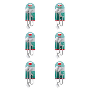 6x 2pc Boxsweden Prime Essential Detailed Cleaning Brushes Mini Grey/White