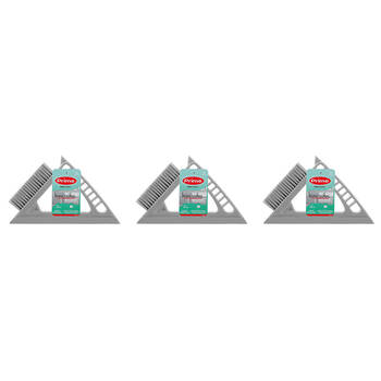 3PK Boxsweden Prime Dual Function Cleaning Tool w/ Squeegee/Brush/Scrapper Assorted