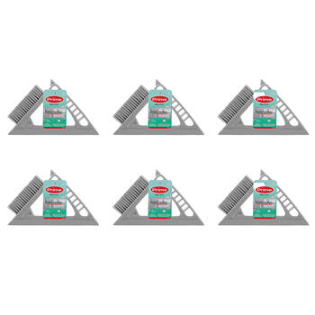 6PK Boxsweden Prime Dual Function Cleaning Tool w/ Squeegee/Brush/Scrapper Assorted