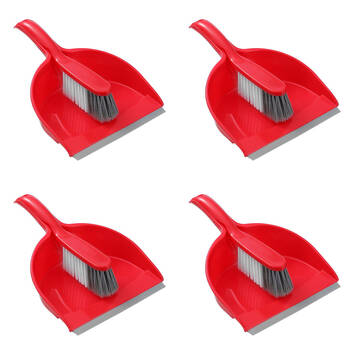 4PK Boxsweden Prime Indoor Essentials Dustpan and Bristle Brush Assorted