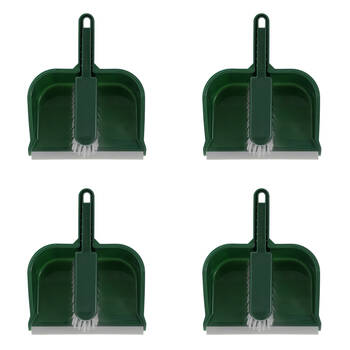 4PK Boxsweden Lightweight Prime Outdoor Wide Dustpan and Brush Assorted