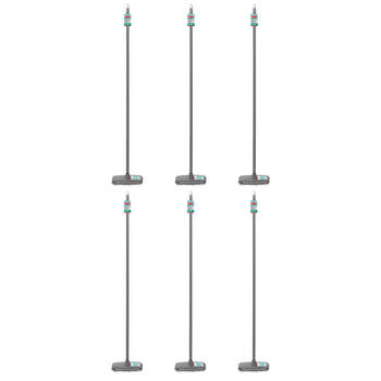 6PK Boxsweden Prime Hard Surface Scrubbing Broom w/ Long Handle 1.2m Assorted