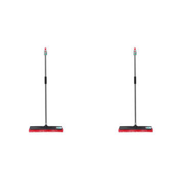 2PK Boxsweden Prime Outdoor Heavy Duty Broom w/ Comfort Grip Handle 60cm Assorted