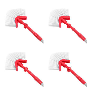 4PK Boxsweden Prime V-Shaped Corner Cobweb Brush with Rotating Head Assorted