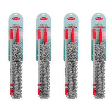 4PK Boxsweden Prime Flexible Microfibre Duster With Extendable Handle Asstd