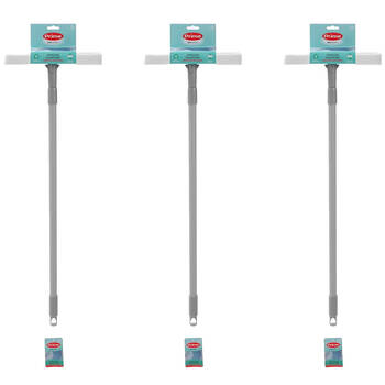3PK Boxsweden Prime Window Cleaning Squeegee w/ Sponge & Handle 1.3m/25cm Assorted
