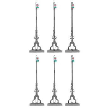 6PK Boxsweden Prime Squeeze Indoor Mop w/ Extendable Handle Assorted