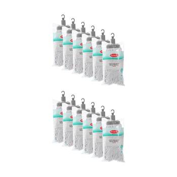 12PK Boxsweden Prime Cotton Mop Refill 200GR Head for Cleaning Assorted
