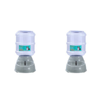 2PK Paws And Claws Barrel Pet Fresh Water Dispenser 3.8L/32x17.5x31cm Clear