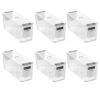 6PK Boxsweden Cystal Cosmetics Storage/Container for Bathroom 22x9x10cm Clear