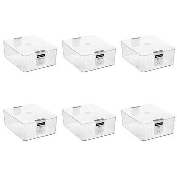 6PK Boxsweden Cystal Cosmetics Storage/Container for Bathroom 24x20x10cm Clear