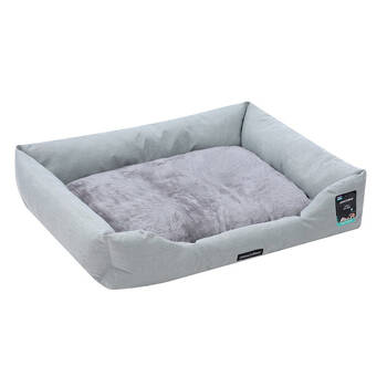Paws and Claws Walled Cushioned Pet Dog/Cat Bed 90x70x21cm Light Grey