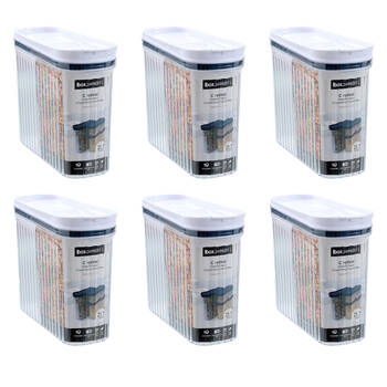 6PK Lemon and Lime Crystal Ribbed Food Dispensing Container 2.7L/22x8x26cm Assorted