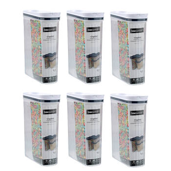 6PK Lemon and Lime Crystal Ribbed Food Dispensing Container 4.4L/22x8x31cm Assorted