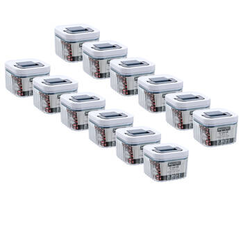 12PK Lemon and Lime Crystal Ribbed Food Storage Container 350mL/7.5cm Assorted