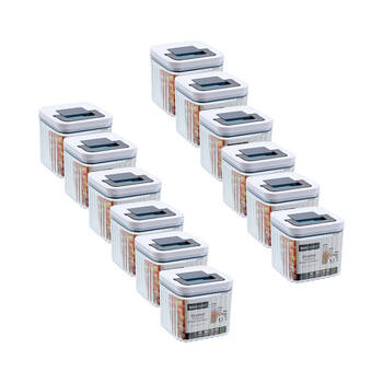 12PK Lemon and Lime Crystal Ribbed Food Storage Container 1.2L/12cm Assorted