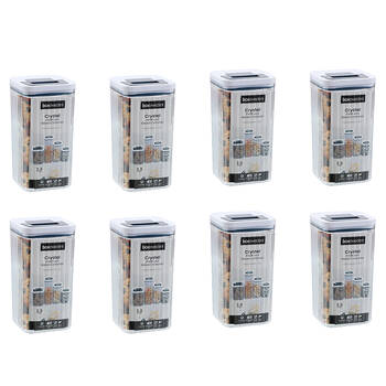 8PK Lemon and Lime Crystal Ribbed Food Storage Container 2.6L/24cm Assorted