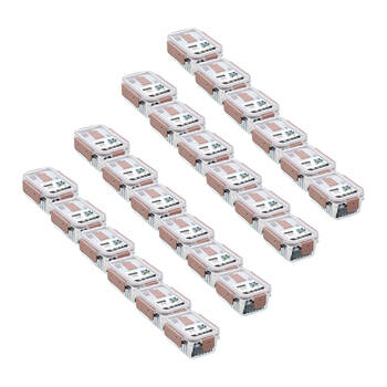 24PK Lemon and Lime Crystal Ribbed Food Storage Container 360mL/6cm Assorted