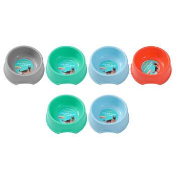 6PK Paws And Claws Pet Essentials Anti Slip Bowl 800mL/20cm Assorted