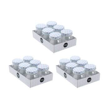 3x 6pc Lemon and Lime Roma Cherry Stripe Deco Conserve Jar 300ml Food Safe