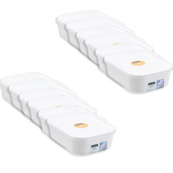 12PK Boxsweden Stackable Durable Storage Container with Lid 24.5cm 2.3L