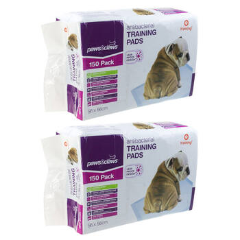 300pc Paws & Claws Antibacterial Training Pads