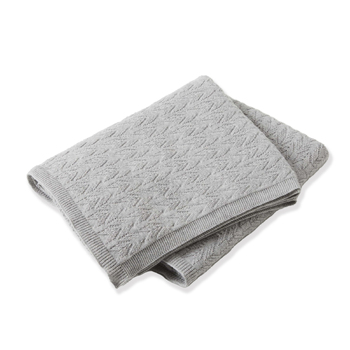 Jiggle & Giggle Blair 80x100cm Cotton Knit Baby Blanket - Grey